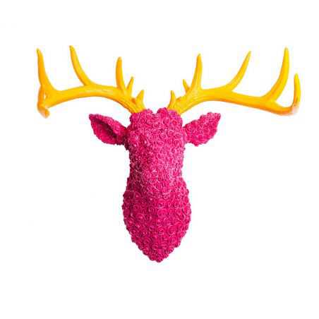 Pink Stags Head Retro Ornaments Smithers of Stamford £215.00 Store UK, US, EU, AE,BE,CA,DK,FR,DE,IE,IT,MT,NL,NO,ES,SE