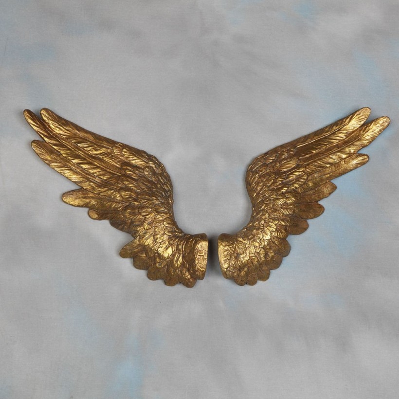 Silver Wall Hanging Angel Wings • UK, US & Canada