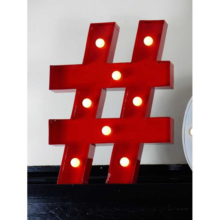 Hash Tag Letter Light Home Smithers of Stamford £56.25 Store UK, US, EU, AE,BE,CA,DK,FR,DE,IE,IT,MT,NL,NO,ES,SE