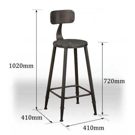 Industrial Breakfast Bar Stool Smithers Bar Stools £244.00 Kitchen Aluminium product_features