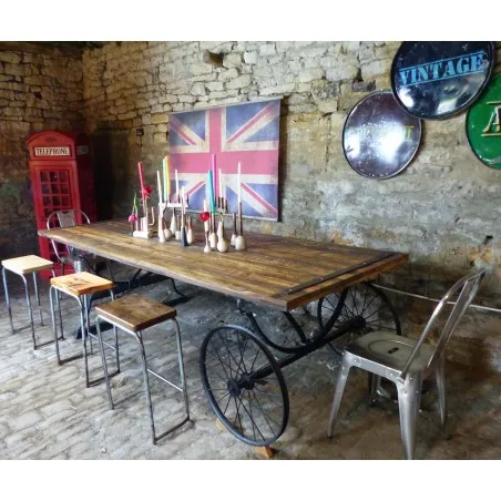 Mail Cart Dining Table Money For Nothing Archives &pound;1,547.00 Reclaimed Wood Iron product_features