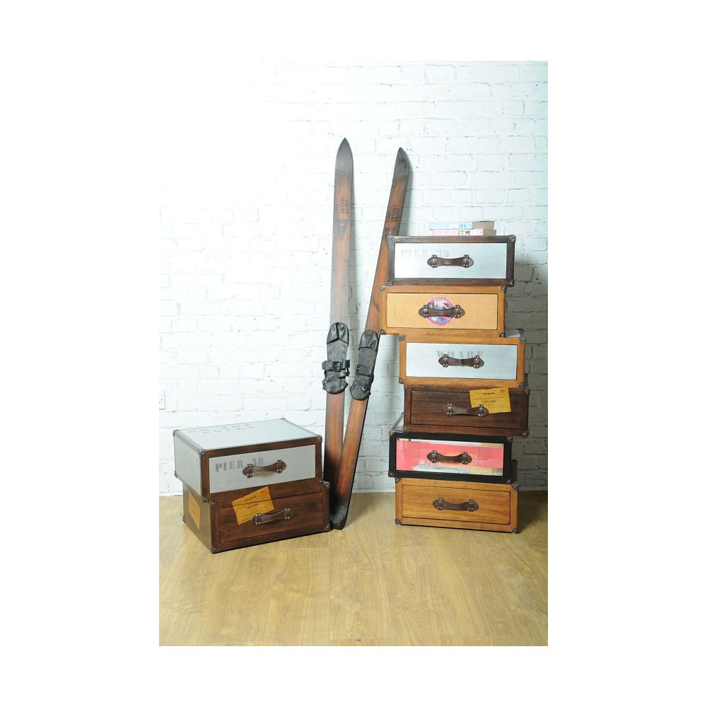 Vintage Time Traveller Ski Pair Smithers Archives £182.00 Mango Wood product_features