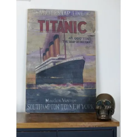 Titanic Poster Wooden Sign Smithers Signs £83.00 Mango Wood product_features