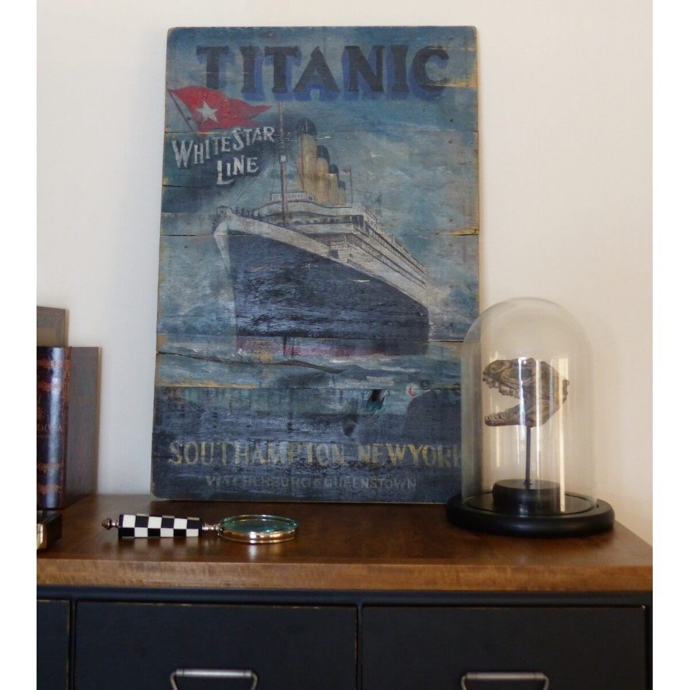 Titanic Poster Wooden Sign Smithers Signs £83.00 Mango Wood product_features