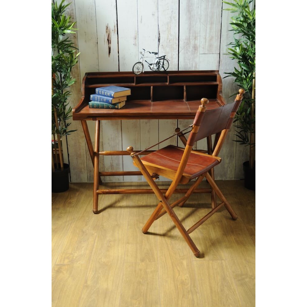 Leather Top Wooden Writing Desk Smithers Archives £513.00 Office Teak Wood product_features