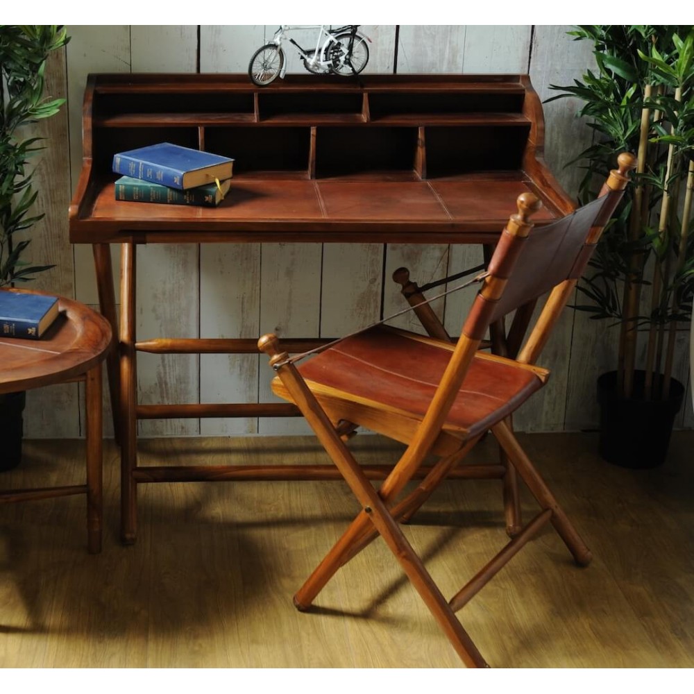 Leather Top Wooden Writing Desk Smithers Archives £513.00 Office Teak Wood product_features