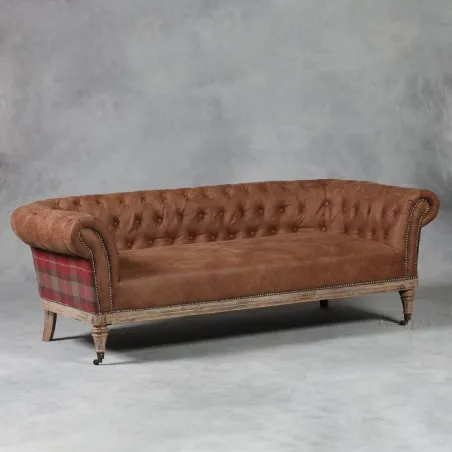 Tartan Chesterfield Sofa Smithers Sofas and Armchairs £1,650.00 Living Room Mango Wood product_features