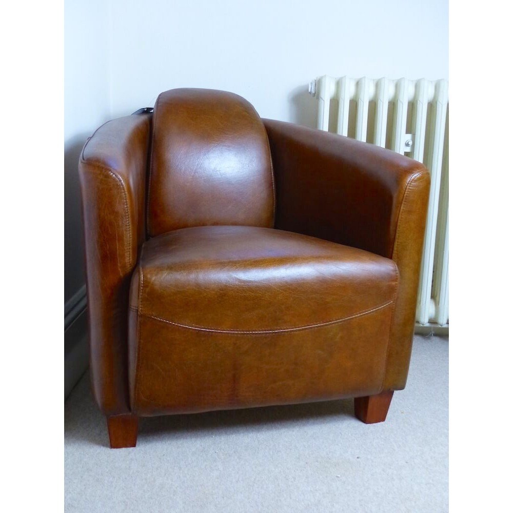 Red Baron Leather Club Chair Smithers Vintage Furniture £990.00 All Rooms Teak Wood product_features