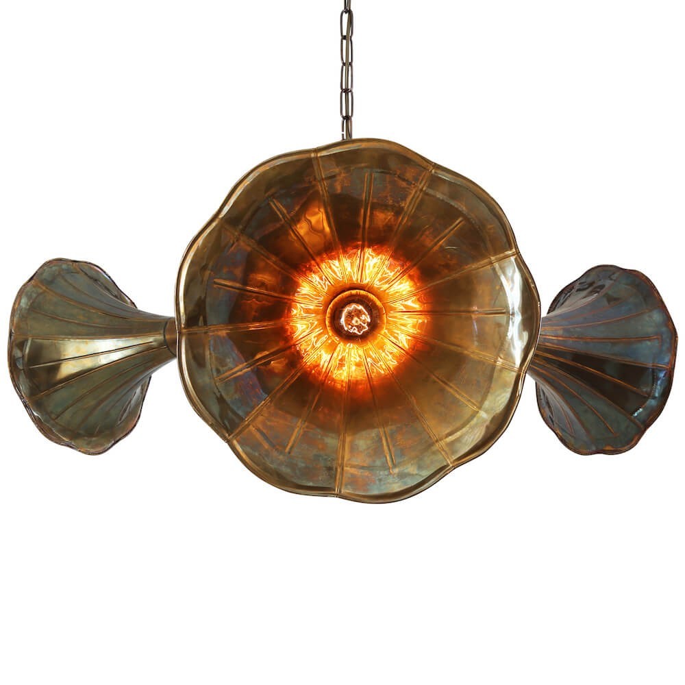 Gramophone Chandelier Smithers Lighting £1,136.00 Spun Brass product_features