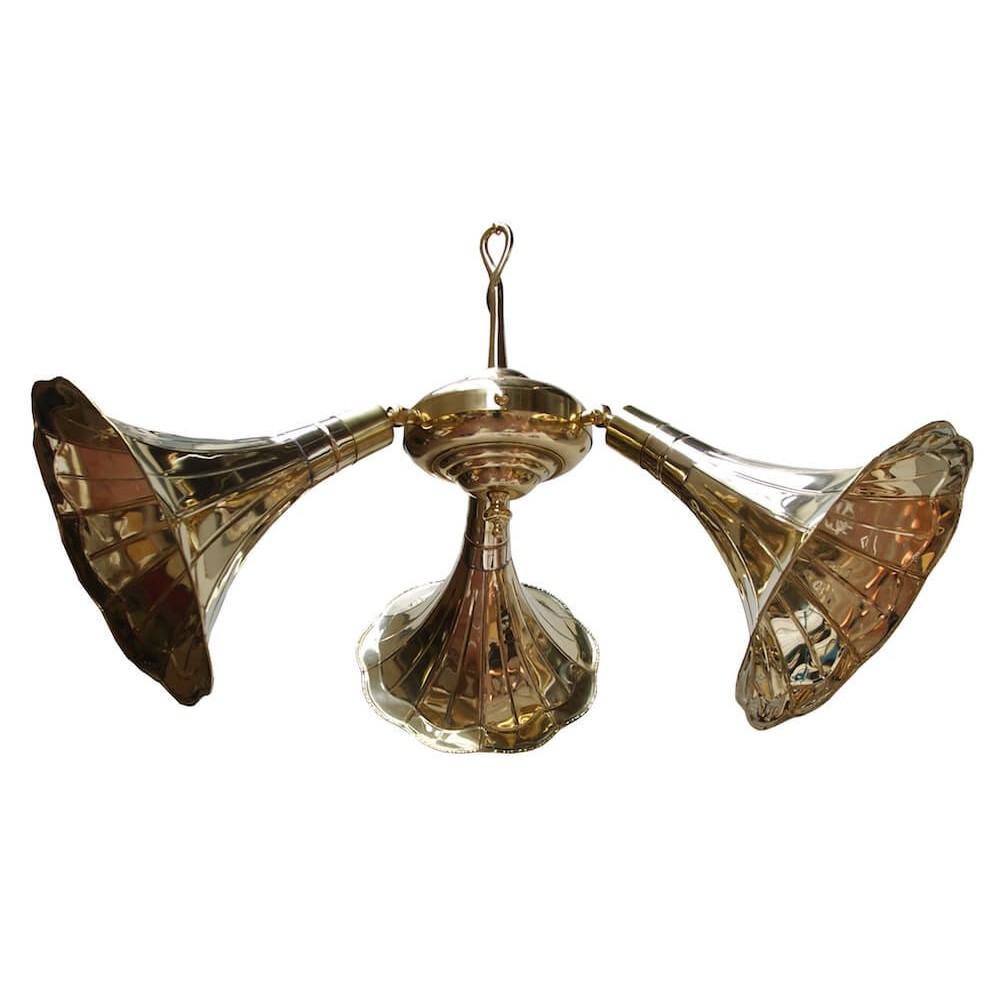 Gramophone Chandelier Smithers Lighting £1,136.00 Spun Brass product_features