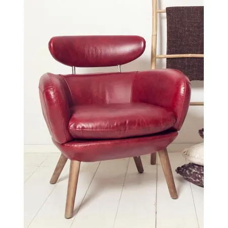 Barbican Red Leather Armchair Smithers Archives £1,137.00 product_features