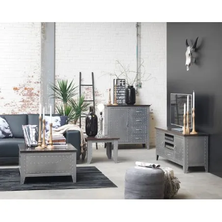 Village Loft Retro Style TV Unit Smithers Archives £1,128.00 Living Room Teak Wood Aluminium product_features