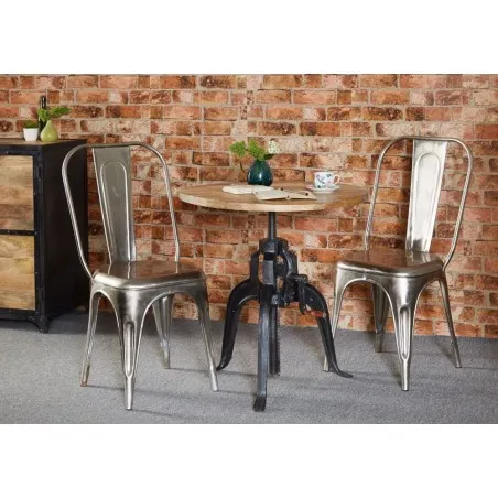 Industrial Crank Round Table Smithers Reclaimed Wood Dining Tables £491.00 Kitchen Diner Reclaimed Wood Recycled Steel produc...