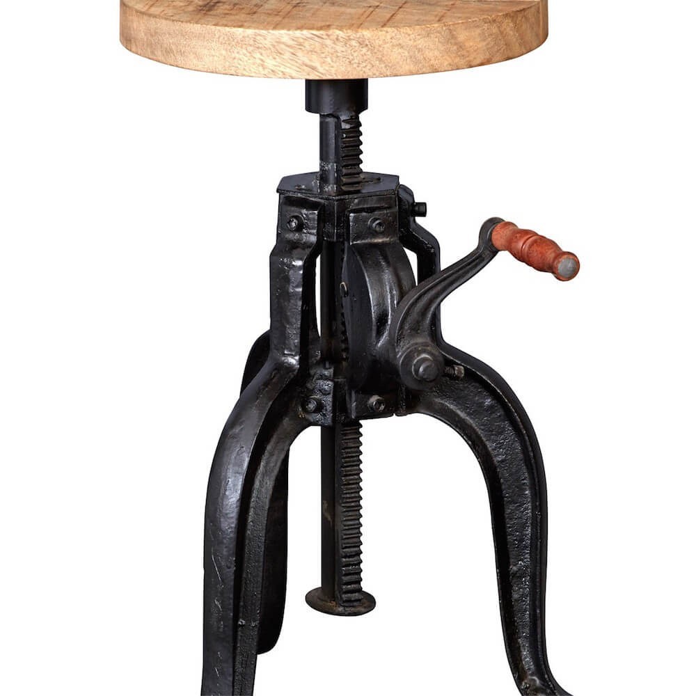 Industrial Crank Round Table Reclaimed Wood Dining Tables £491.00