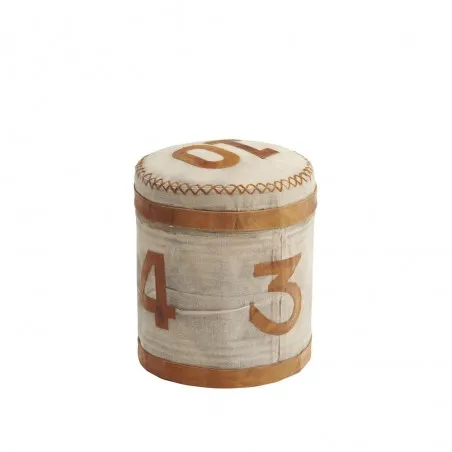 No 10 Canvas & Leather Footstool Smithers Footstools £119.00 product_features