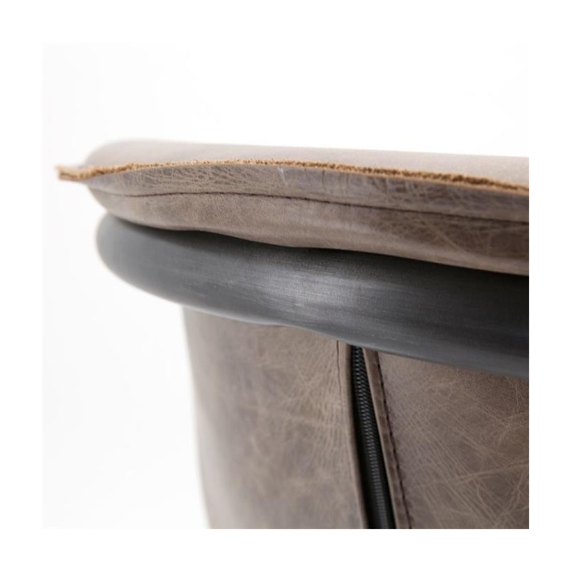 Black Brown Tan Leather Industrial Dining Chairs Office Chairs