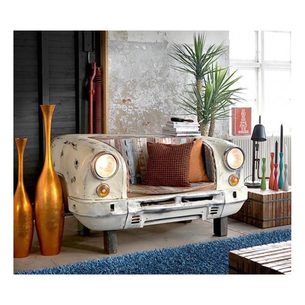 Upcycled Car Taxi Sofa Smithers Furniture £2,750.00 Bar Reclaimed Boat Wood product_features