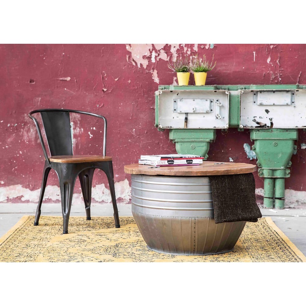 Aviator Round Reclaimed Coffee Table Side Tables & Coffee Tables £401.00