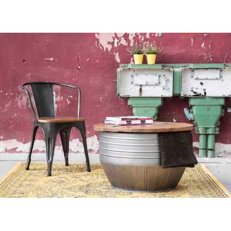 Aviator Round Reclaimed Coffee Table Home Smithers of Stamford £437.50 Store UK, US, EU, AE,BE,CA,DK,FR,DE,IE,IT,MT,NL,NO,ES,SE