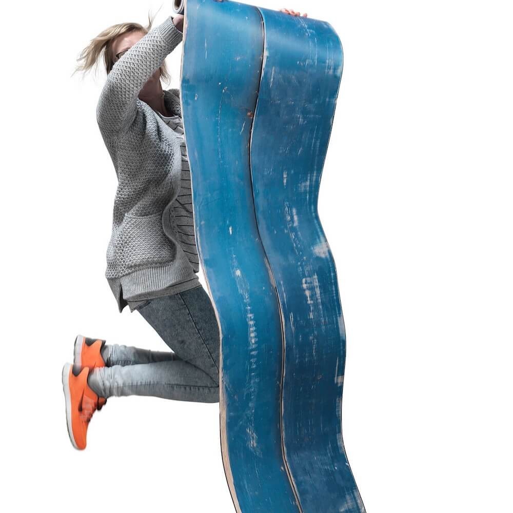 Blue Scrap Distressed Wood Wallpaper – Vintage Plank Effect Wallpaper £275.00 product_features