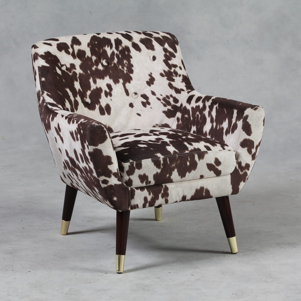 Cowhide Armchair Smithers Archives £384.00 Bedroom Mango Wood product_features