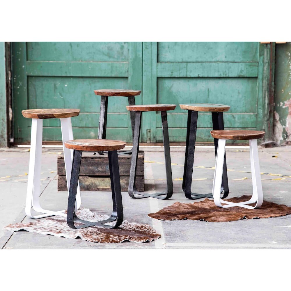 Hybrid Reclaimed Barstools Bar Stools £200.00 Reclaimed Boat Wood Recycled Steel product_features
