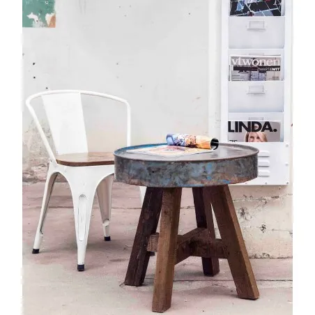 Drum Reclaimed Side Table Smithers Archives £212.00 All Rooms Reclaimed Wood Oil Drum product_features
