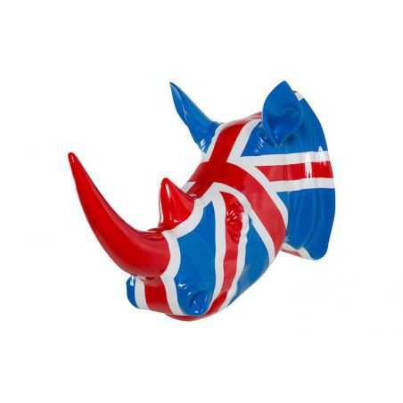 Union Jack Rhino Head Retro Ornaments Smithers of Stamford £487.50 Store UK, US, EU, AE,BE,CA,DK,FR,DE,IE,IT,MT,NL,NO,ES,SE