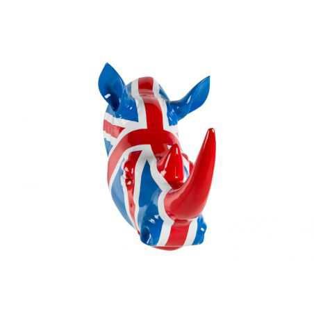 Union Jack Rhino Head Retro Ornaments Smithers of Stamford £487.50 Store UK, US, EU, AE,BE,CA,DK,FR,DE,IE,IT,MT,NL,NO,ES,SE