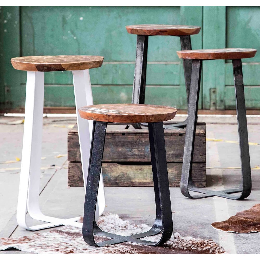 Hybrid Reclaimed Barstools Bar Stools £200.00 Reclaimed Boat Wood Recycled Steel product_features