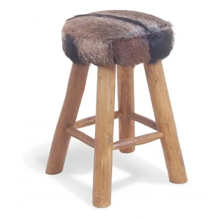 Goats Fur Stool Smithers Retro Furniture &pound;170.00 All Rooms Mango Wood product_features