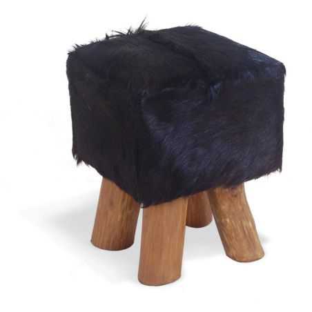 Mandela Cube Fur Stool Footstools Smithers of Stamford £144.00 Store UK, US, EU, AE,BE,CA,DK,FR,DE,IE,IT,MT,NL,NO,ES,SE
