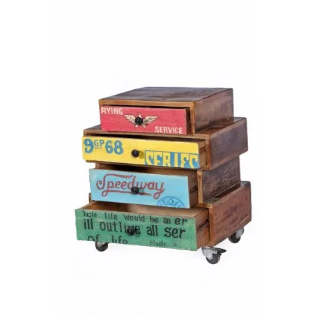 Speedway Stacked Bedside Cabinet Smithers Archives £521.00 Bedroom Reclaimed Boat Wood product_features