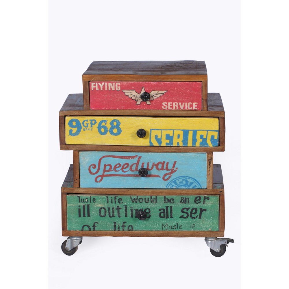 Speedway Stacked Bedside Cabinet Smithers Archives £521.00 Bedroom Reclaimed Boat Wood product_features