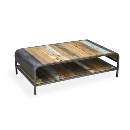 Industrial Reclaimed Coffee Table Smithers Reclaimed Wood Furniture £687.00 Living Room Reclaimed Boat Wood Recycled Steel pr...