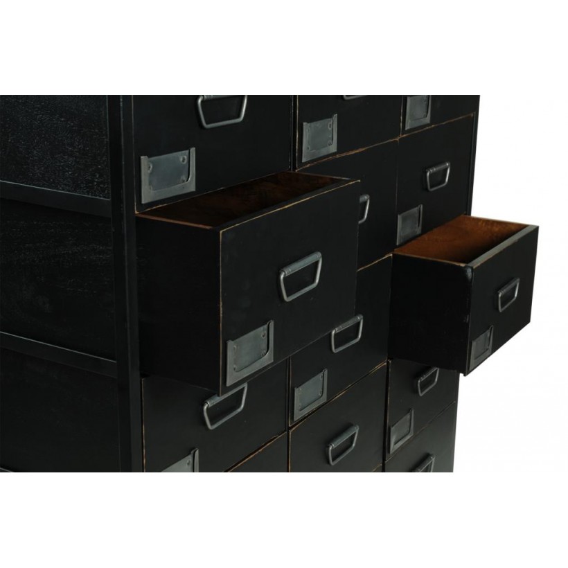 Tallboy Black Apothecary Chest Of Drawers Vintage Industrial • UK, US & Canada