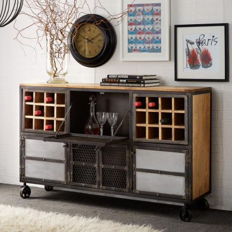 Industrial Bar Cart Home Cocktail Bars Smithers of Stamford £999.00 Store UK, US, EU, AE,BE,CA,DK,FR,DE,IE,IT,MT,NL,NO,ES,SE