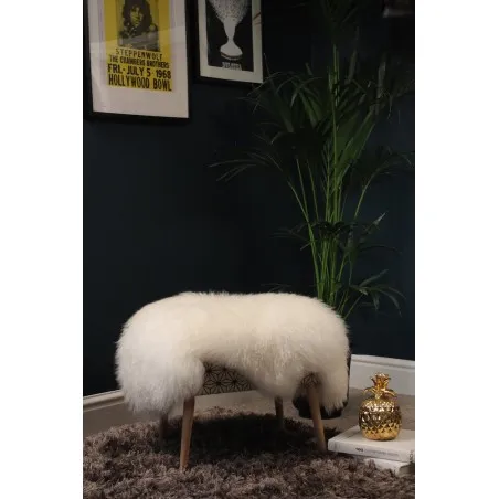 Cocktail Sheepskin Footstool Smithers Archives £1,100.00 All Rooms Pine Wood product_features