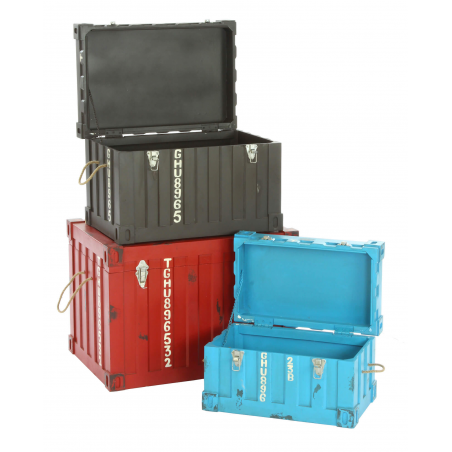 Shipping Container Storage Trunk Set Of 3 Industrial Furniture Smithers of Stamford £737.00 Store UK, US, EU, AE,BE,CA,DK,FR,...