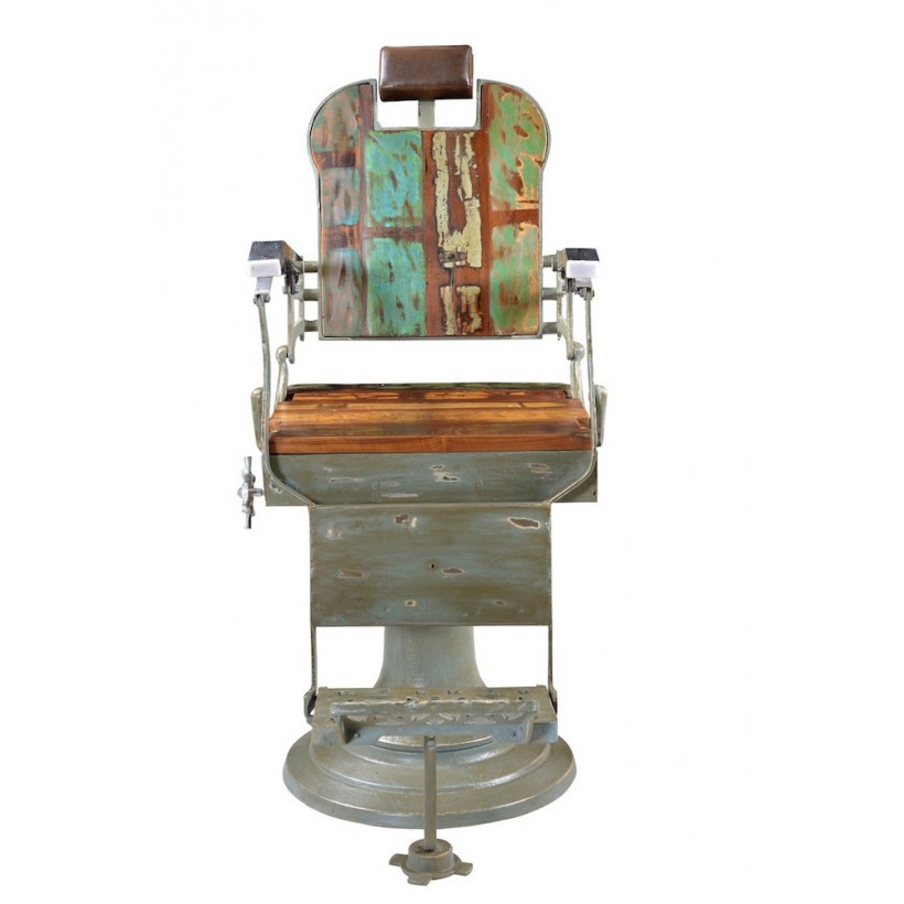 COOL RETRO INDUSTRIAL Barber DENTIST Shop Chair Reclaimed WOOD