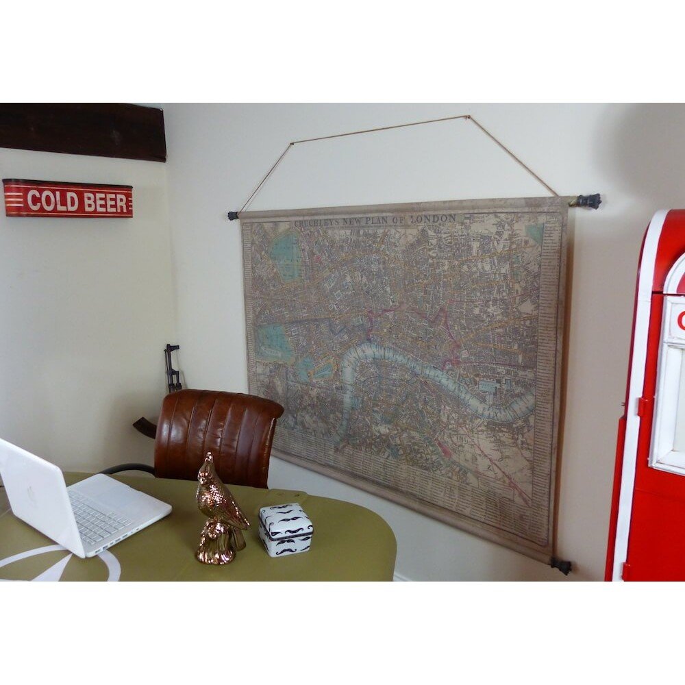 Cruchley's New Plan of London Map – Vintage Gift for Men’s Office or Study Decor Smithers Wall Art £100.00      product_features
