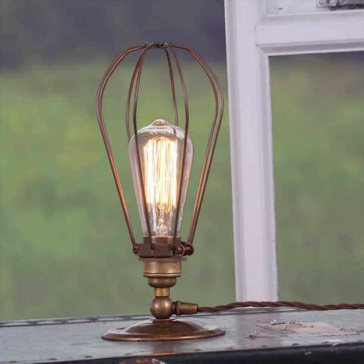 Beautiful Lamps, Edison Style Caged Table Lamp