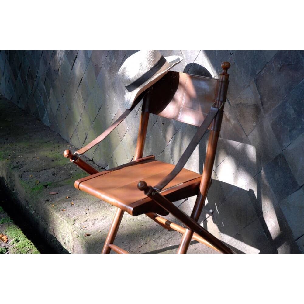 Safari Leather Directors Chair Furniture £261.00