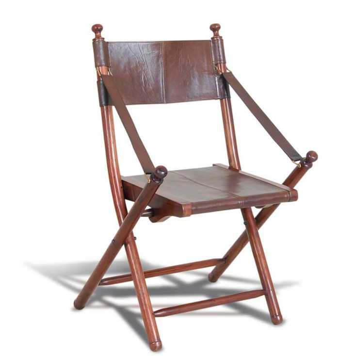 Luxury Directors Chair, Folding Leather Chair