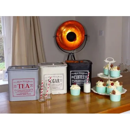 Vintage Tea Coffee Sugar Canisters Smithers Archives £79.00 Iron tin product_features