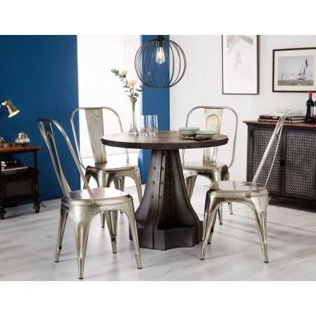 Leyland Round Industrial Table Dining Tables Smithers of Stamford £715.00 Store UK, US, EU, AE,BE,CA,DK,FR,DE,IE,IT,MT,NL,NO,...
