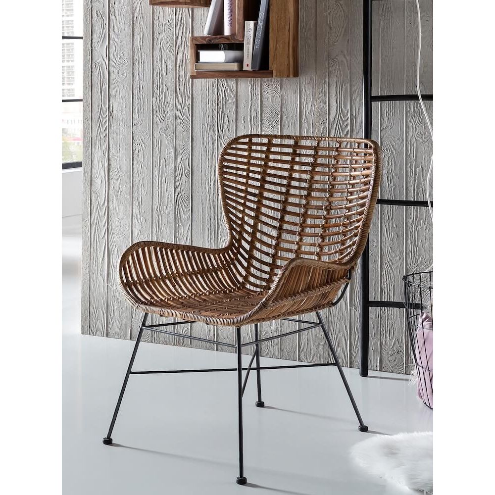Rattan Wingback Chair Smithers of Stamford