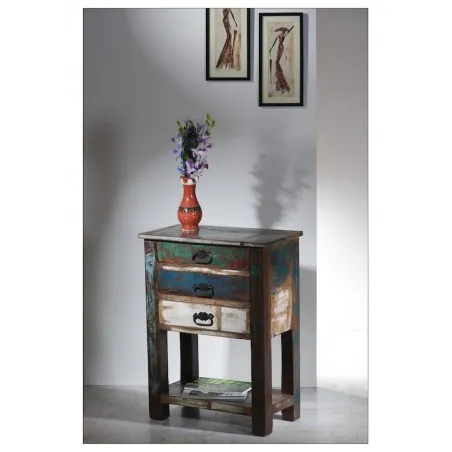 River Thames Narrow Console Table Reclaimed Wood Furniture £642.00 Hallway Reclaimed Boat Wood product_features