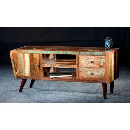Mish Mash Reclaimed TV Cabinet Smithers Archives £800.00 Living Room Reclaimed Boat Wood Recycled Steel product_features