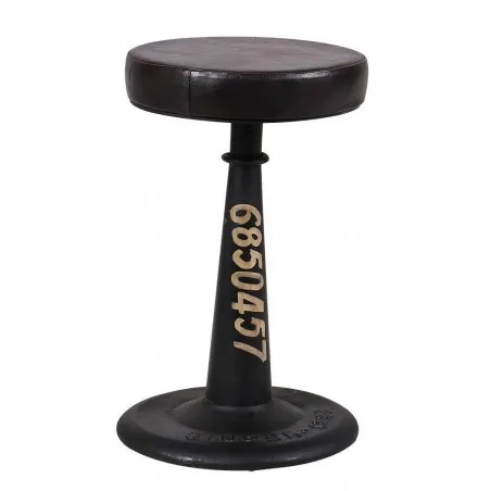 Black Leather Industrial Stool Smithers Archives &pound;183.00 All Rooms Iron product_features